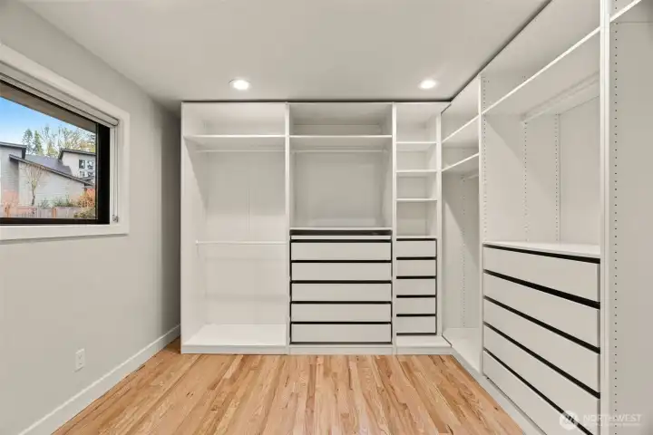 Primary walk-in closet