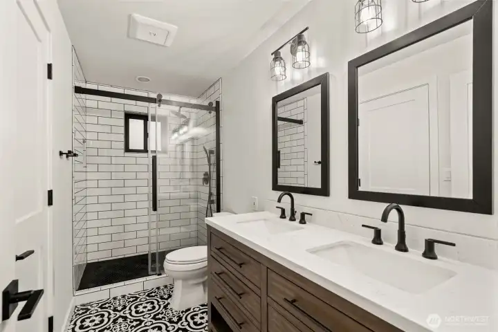 Main floor hall bath.