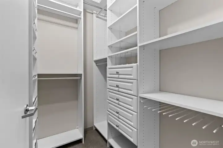 Ample closet storage.