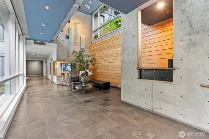 Concierge Entrance.  Just completed new carpet and paint in common areas.