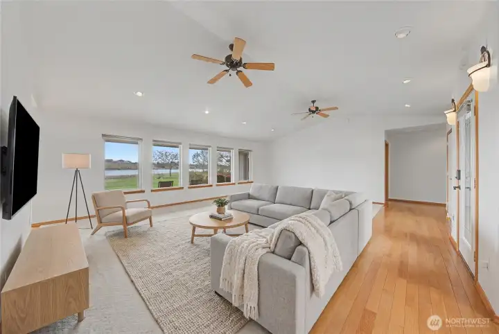 Living room. Virtually staged