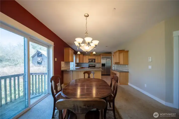 Dining (not the barn out the window)