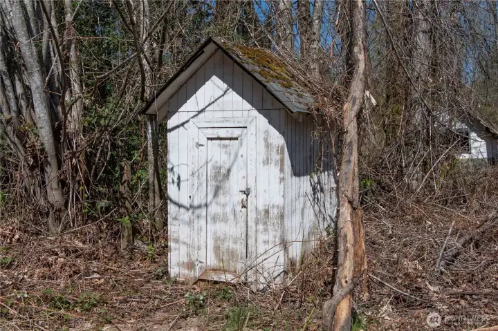 One of two small outbuildings