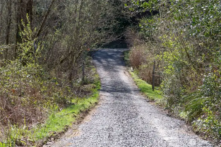 Driveway with three loads of gravel