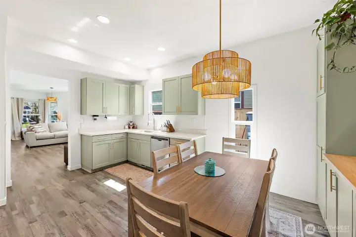 Kitchen with eating space.