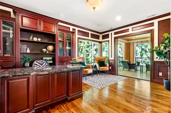 Upper office with private balcony