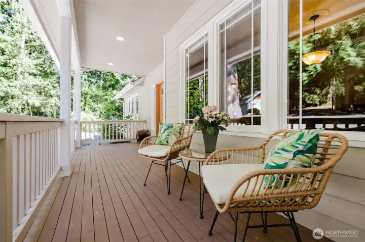 Sweet covered front porch