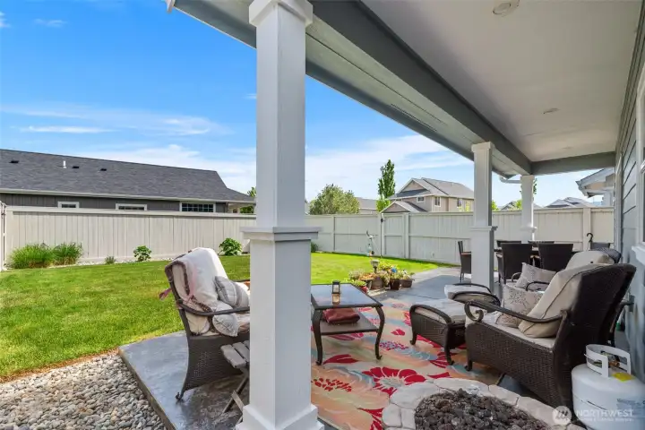 Covered backyard patio