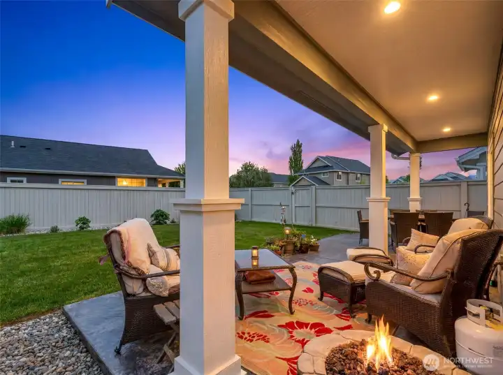 Shady evening on covered patio