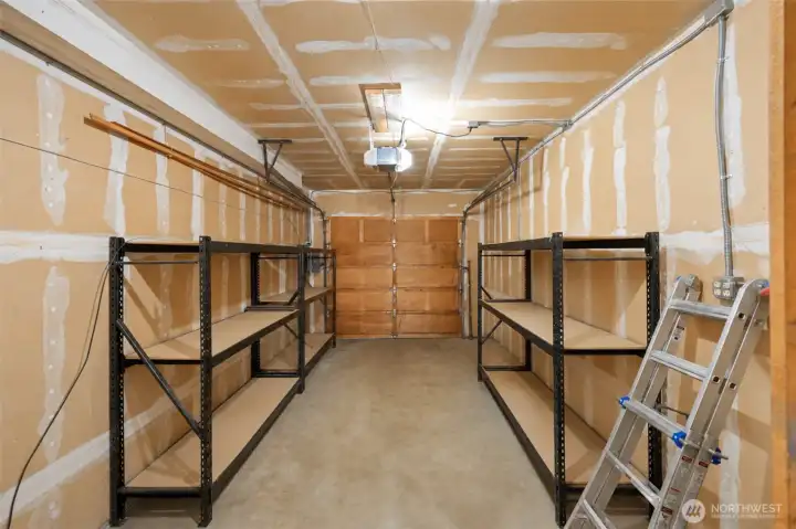 Tall 1 car garage of each unit.
