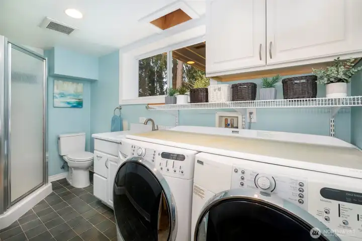 Lower Level Bath and Laundry