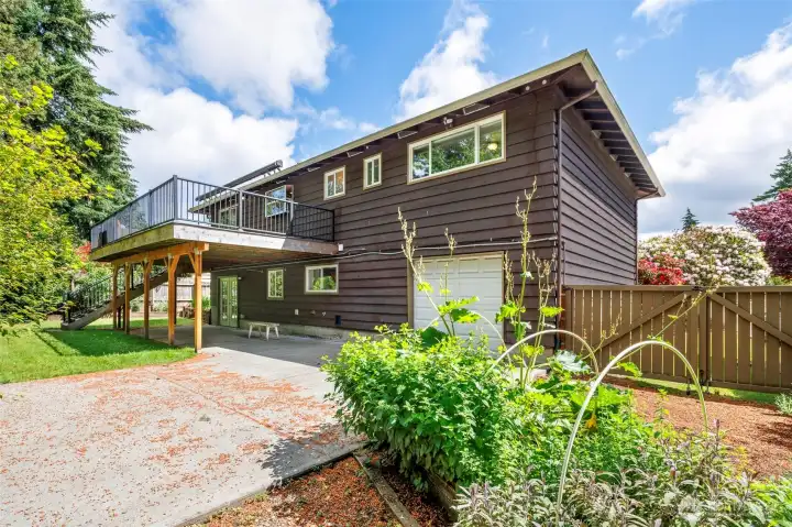 Back Yard and Drive Through Garage