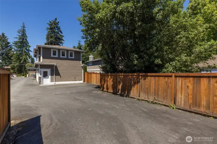 4 off street parking besides the 4 car garage.