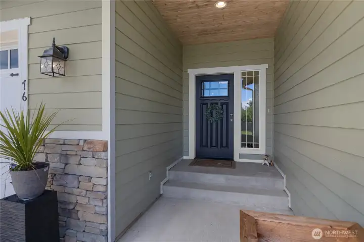 Fully covered front porch.