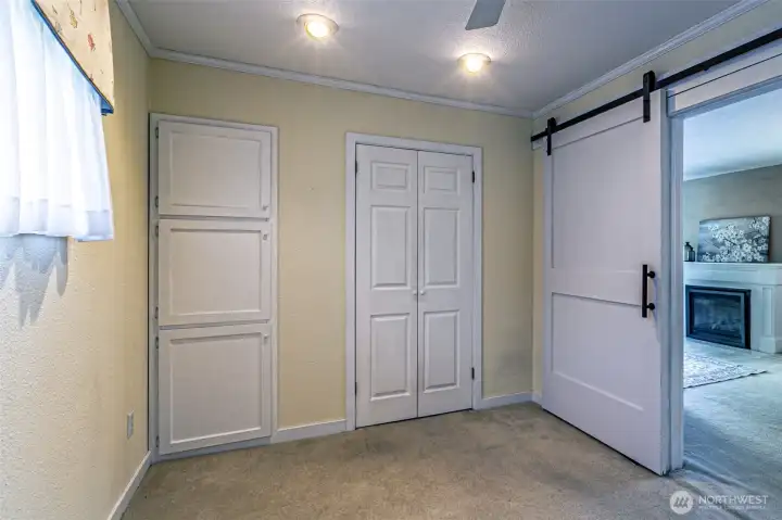 Walk in closet and built in storage
