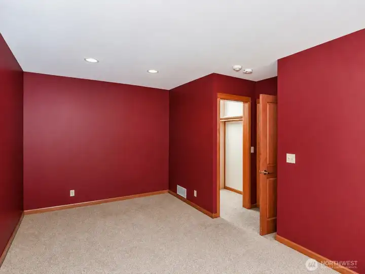 Walk-in closet on the right in the photo has washer and dryer hook ups for a stackable WD set up. Walk-in closet on the right in the photo has washer and dryer hook ups for a stackable WD set up.