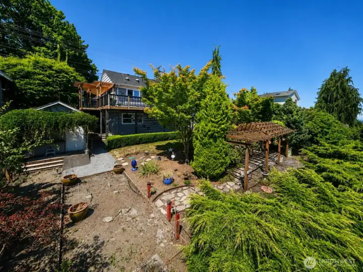 City of Everett Monte Cristo Award winning backyard. Large garden shed kind of hidden on the left City of Everett Monte Cristo Award winning backyard. Large garden shed kind of hidden on the left