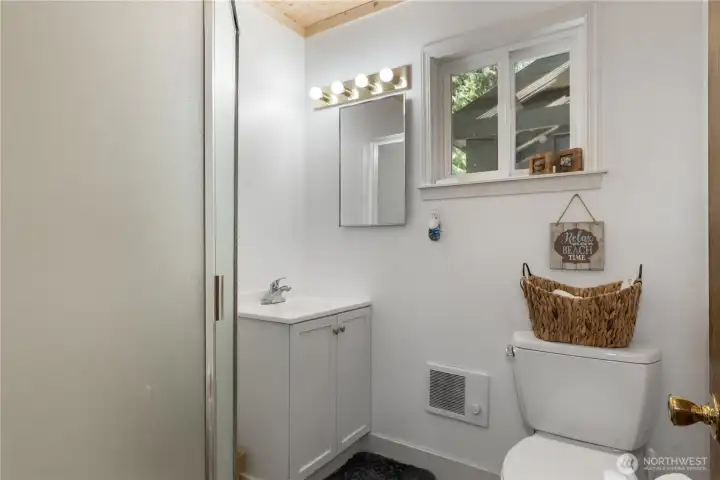 Updated bathroom.