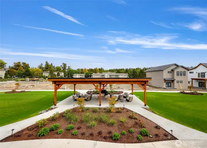 Community Pavilion with Firepit and BBQ Community Pavilion with Firepit and BBQ