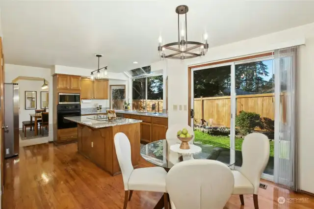 Gleaming refinished REAL hardwood floors.