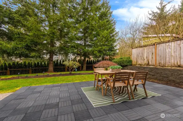 Oversized, private patio for relaxing, BBQing or entertaining.