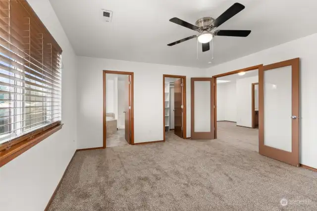 Primary Bedroom with double door entry