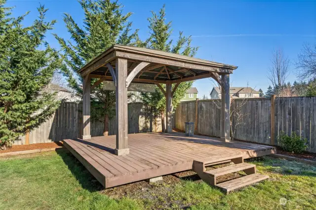 Nice gazebo for watching nighttime movies