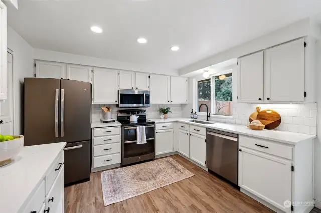 Remodeled, light and bright kitchen