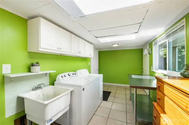 Lots of storage in laundry room