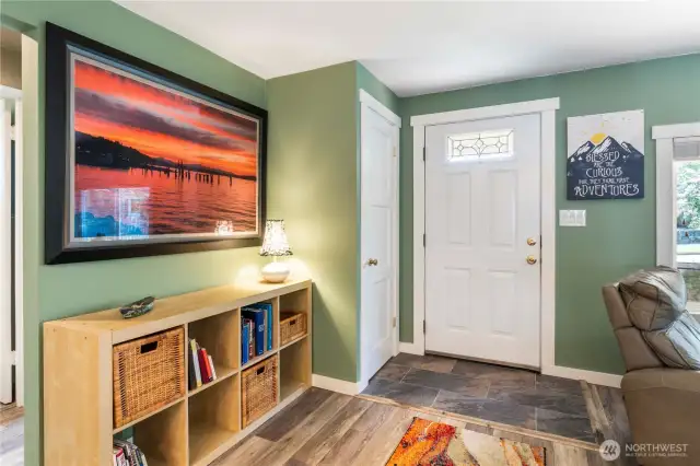 Entry from front door.  Note newer LVP flooring