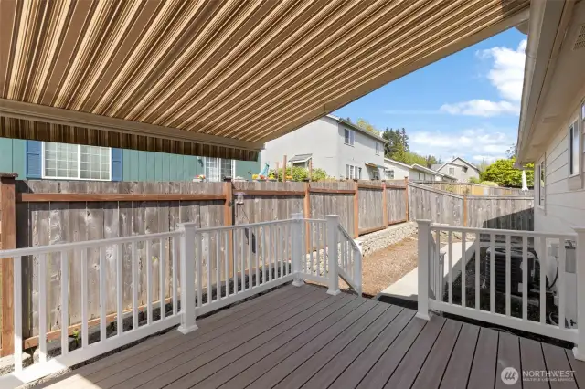 Back Deck with automatic Sundowner Awning