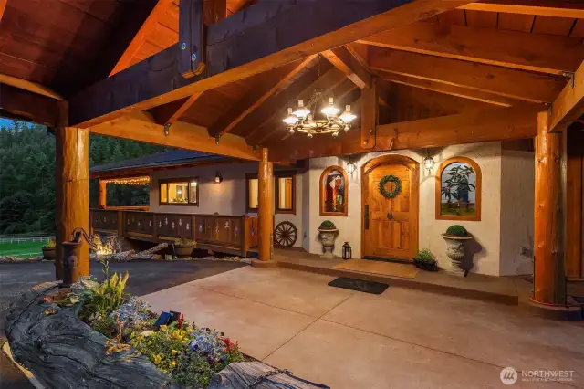 Covered Carport/Entry/ Asphalt Driveway