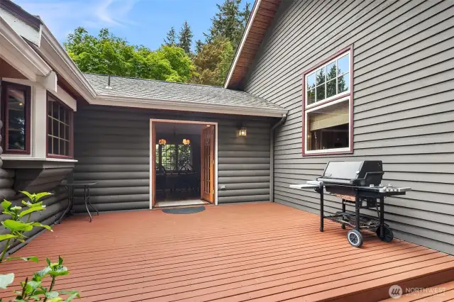 Back patio off of dining room.