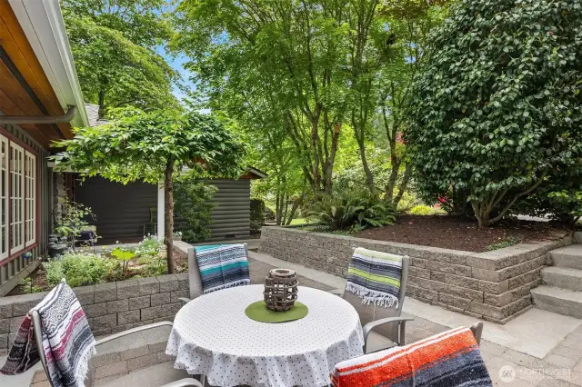South-facing front patio.