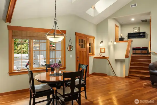 Eating nook off of front entry.