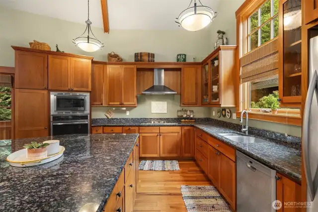 Kitchen with ample storage and counter space.