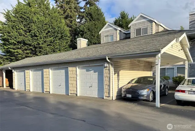Individual garage space included in sale