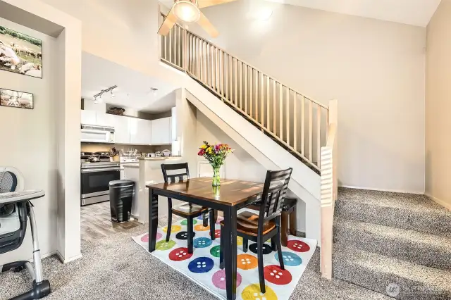 Dining area just off kitchen entrance