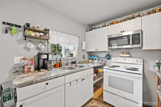 Kitchen offers good amount of storage and usable space