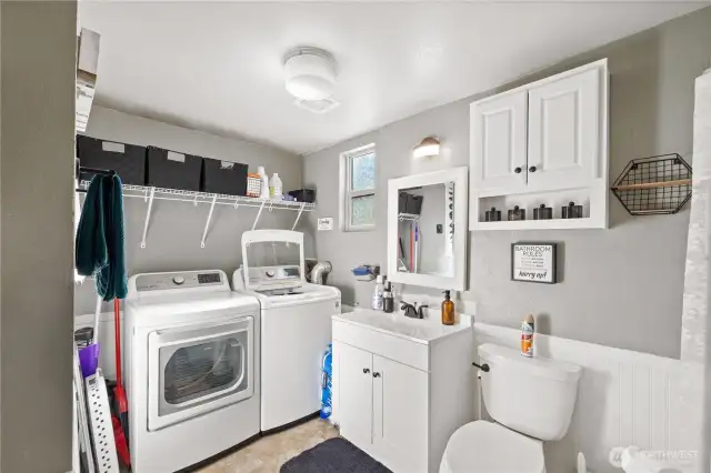 Bathroom / laundry area from doorway