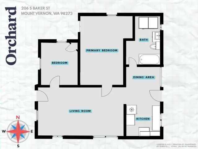 Floorplan for 206 S Baker St