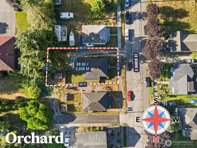Aerial neighborhood view of property location