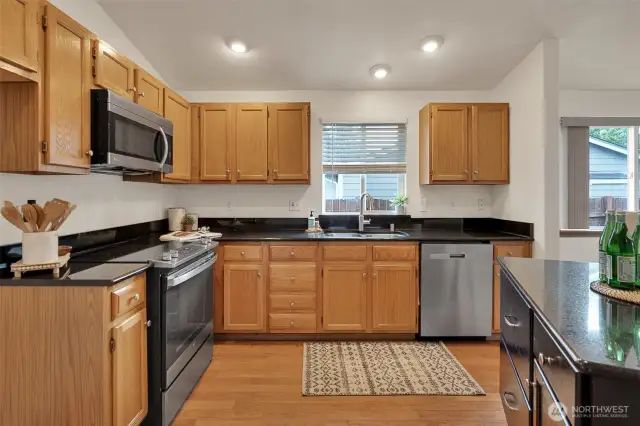 Plenty of countertop space for prepping and cooking.