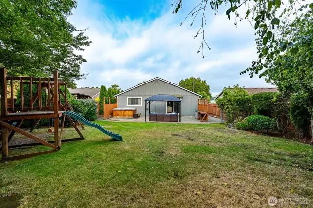 Lots of room to run and play or add some raised garden beds.