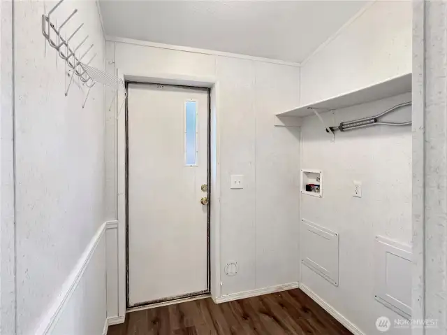 Laundry area off the back door.