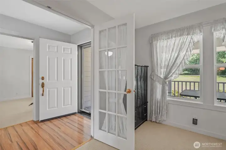 View from Primary looking at front door and bedroom #3