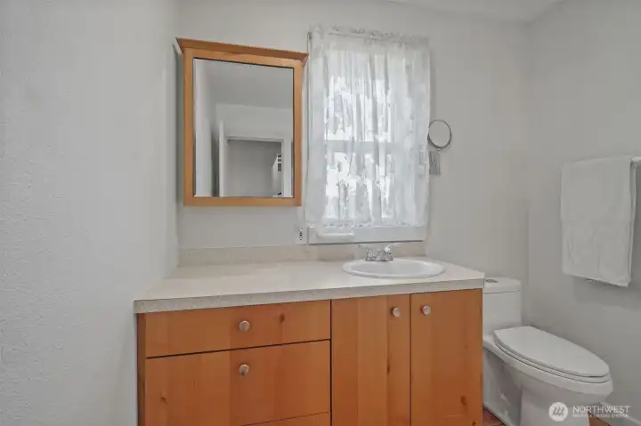 Primary bath with shower on right