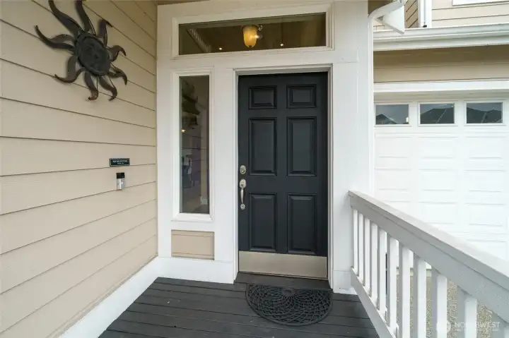 Bright Entry w/side and top windows, ring doorbell and pleasant views!