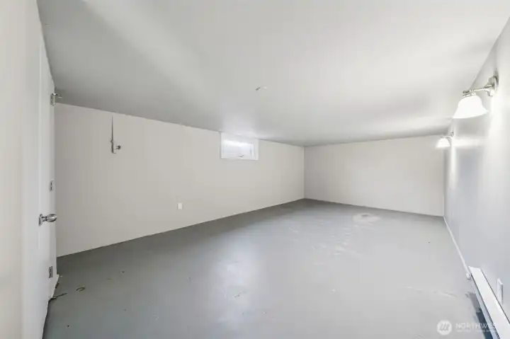Basement room previously used as a bedroom.