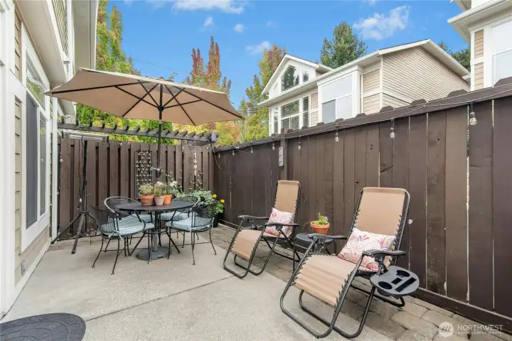 Spacious & Private Back Patio